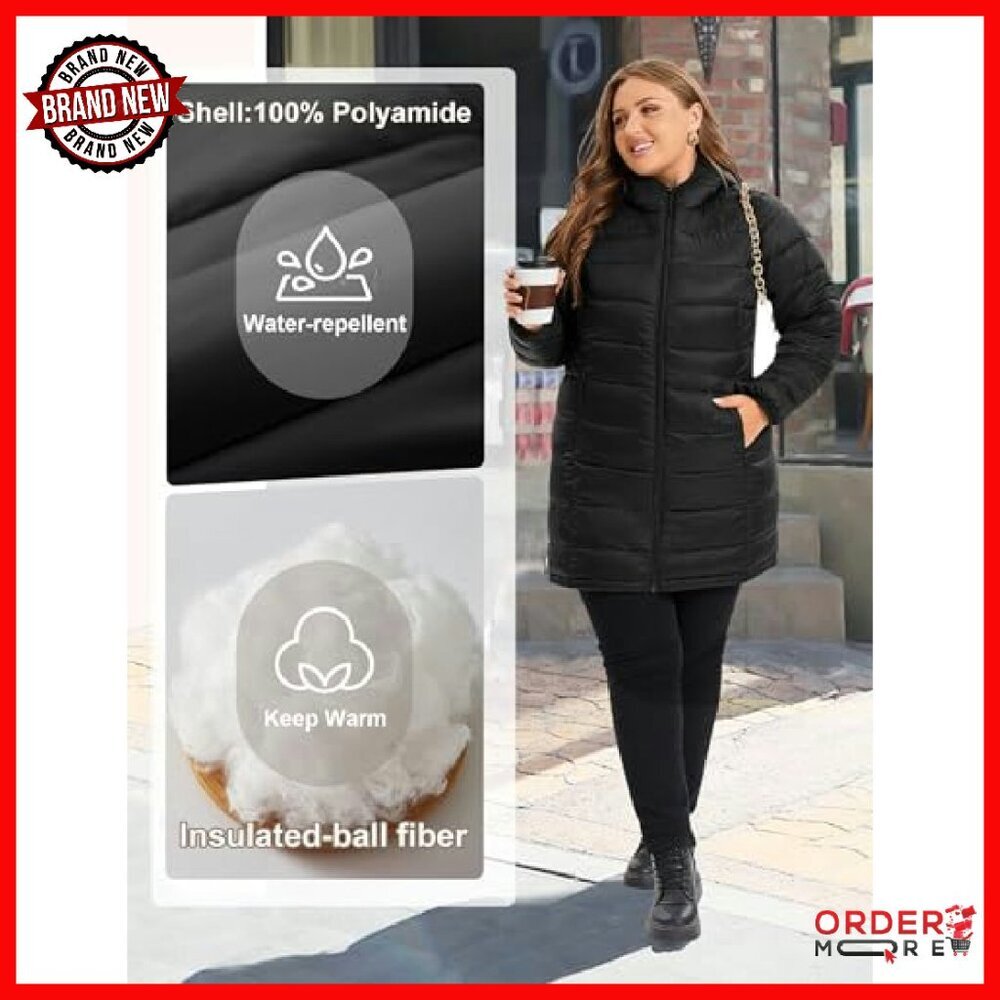 Plus Size Packable Puffer Jacket Lightweight Quil… - image 5